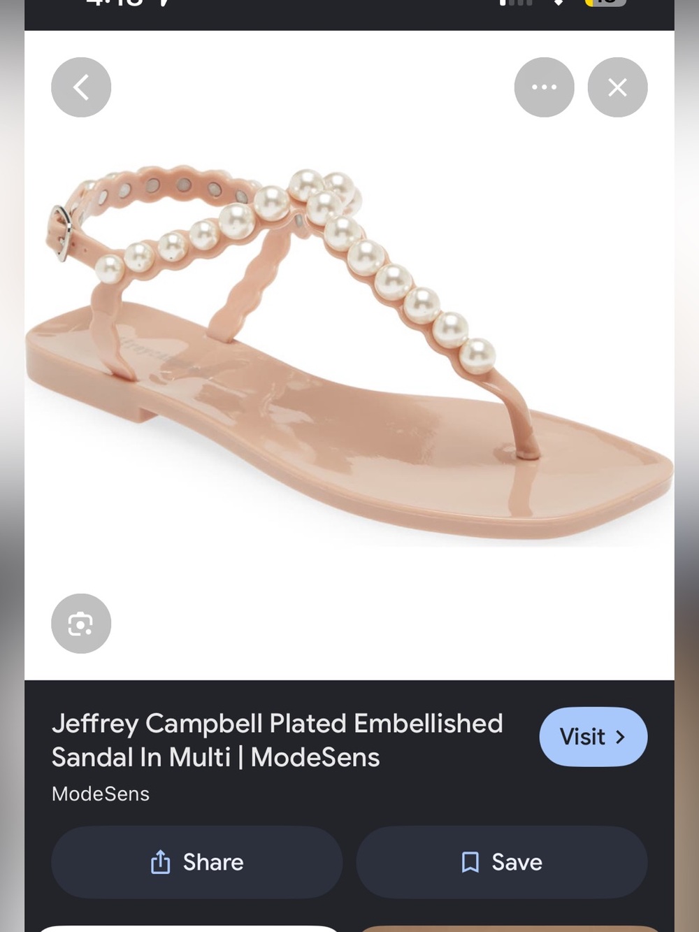 Jeffrey Campbell Pearl jelly sandals thong 9 🤍